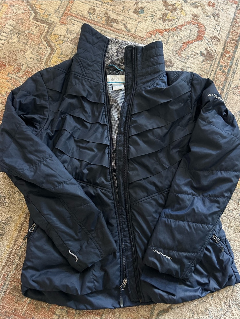 Columbia Women's Navy Quilted Omni-Heat Puffer Jacket